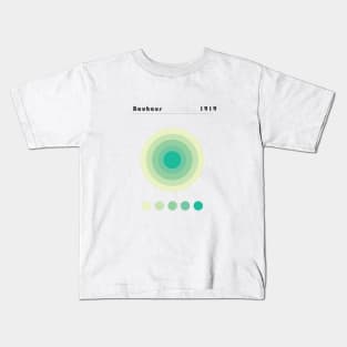 Bauhaus Monochromatic Wheel homage Modern Gallery Abstract Kids T-Shirt